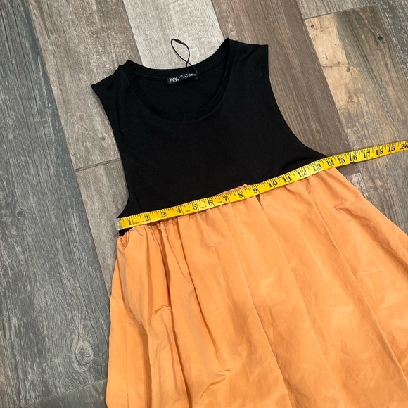 Zara Maxi Bubble Style Pleated Dress Lined Pockets Blogger Favorite Sz Small - Picture 6 of 11